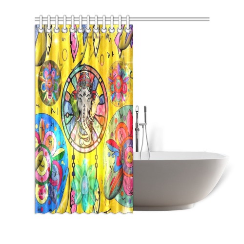 Indian Dreamcatcher by Nico Bielow Shower Curtain 72"x72"