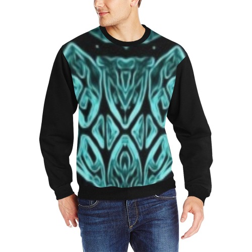 Time Vest Men's Rib Cuff Crew Neck Sweatshirt (Model H34)