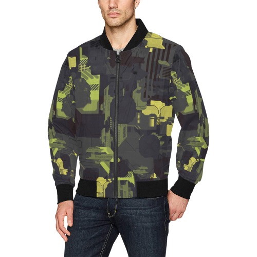 Urban Camouflage All Over Print Bomber Jacket for Men (Model H31)