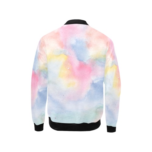 Colorful watercolor Kids' All Over Print Bomber Jacket (Model H40)