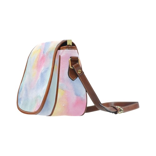Colorful watercolor Saddle Bag/Large (Model 1649)