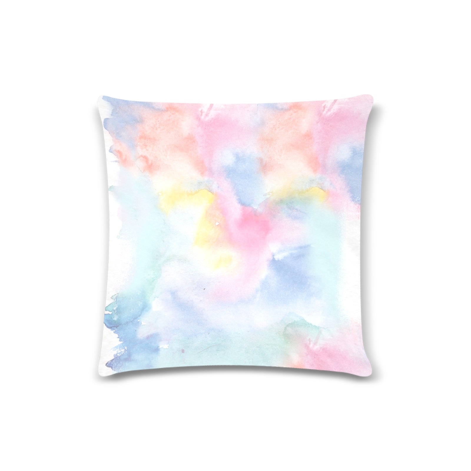 Colorful watercolor Custom Zippered Pillow Case 16"x16" (one side)