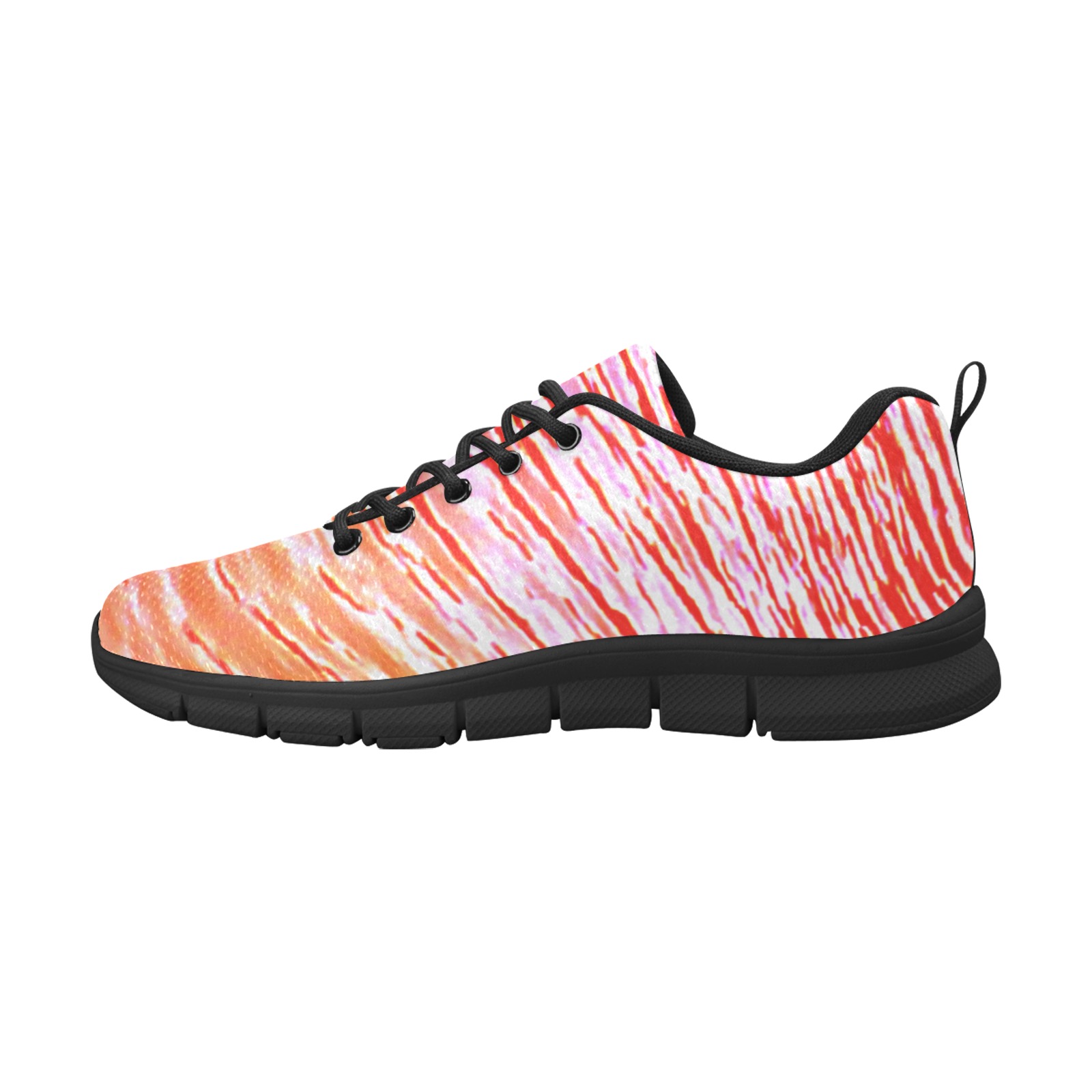 Orange and red water Women's Breathable Running Shoes (Model 055)