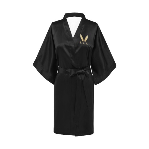 F L Y Robe Blackl Kimono Robe