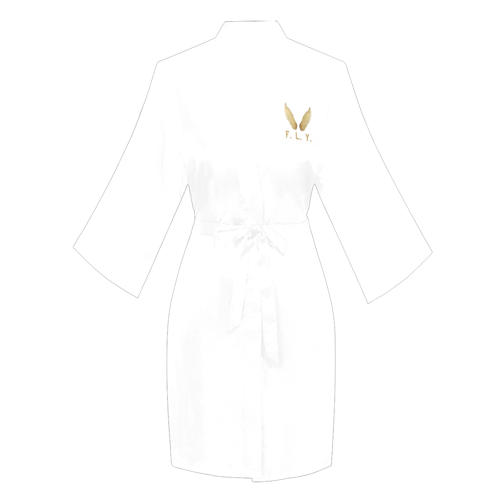 F L Y Long Sleeve Kimono Robe White Long Sleeve Kimono Robe