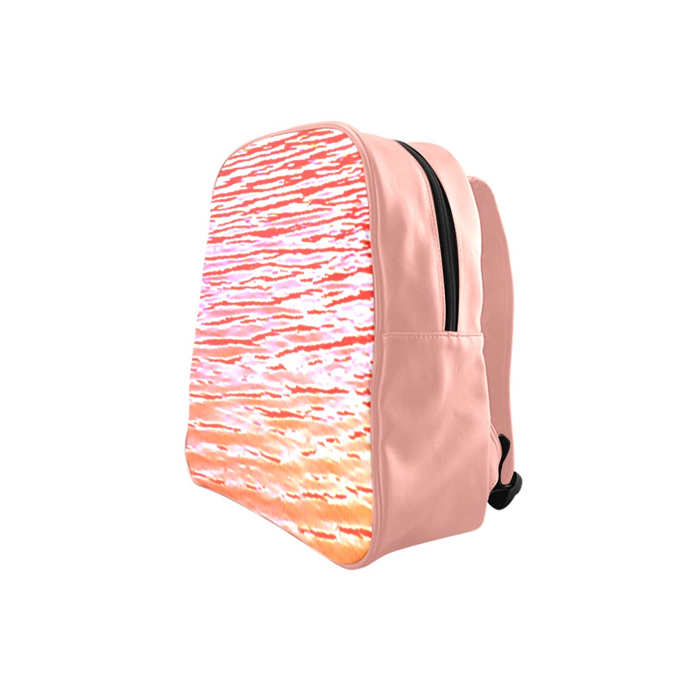 Orange and red water School Backpack (Model 1601)(Small)