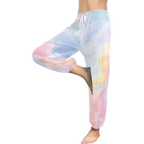 Colorful watercolor Women's All Over Print Harem Pants (Model L18)