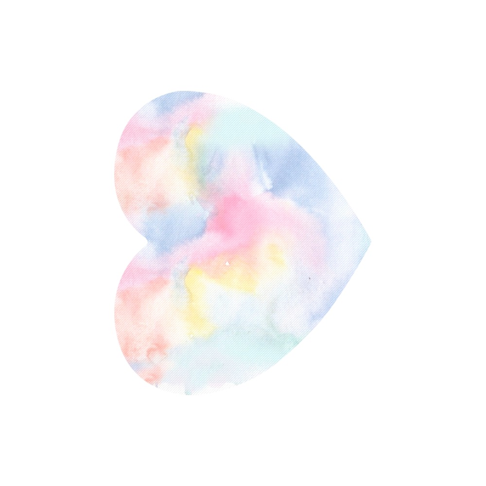 Colorful watercolor Heart-shaped Mousepad