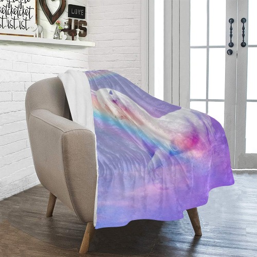 Unicorn and Rainbow Ultra-Soft Micro Fleece Blanket 30''x40''