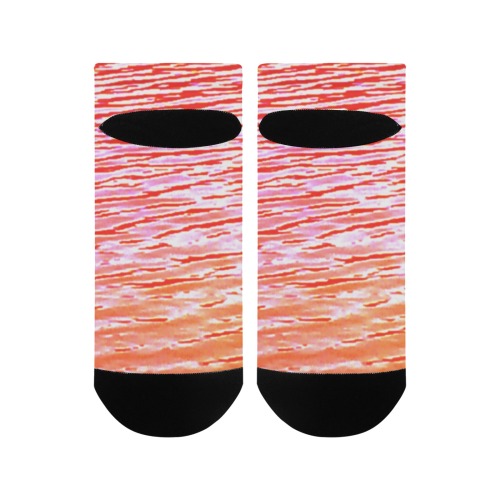 Orange and red water Men's Ankle Socks