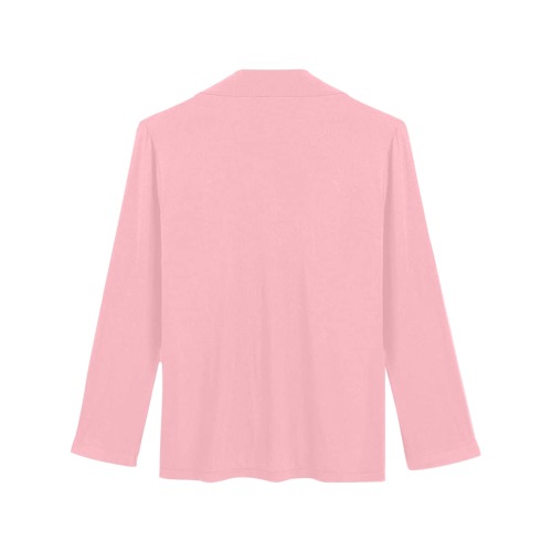 color light pink Women's Long Sleeve Pajama Shirt