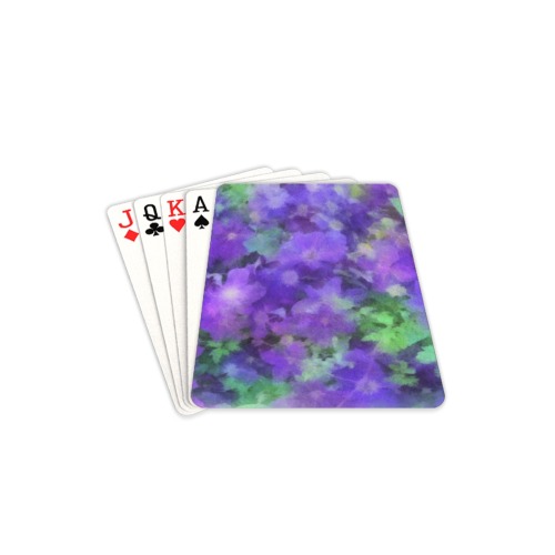 Jackmanii Clematis Watercolor Playing Cards 2.5"x3.5"