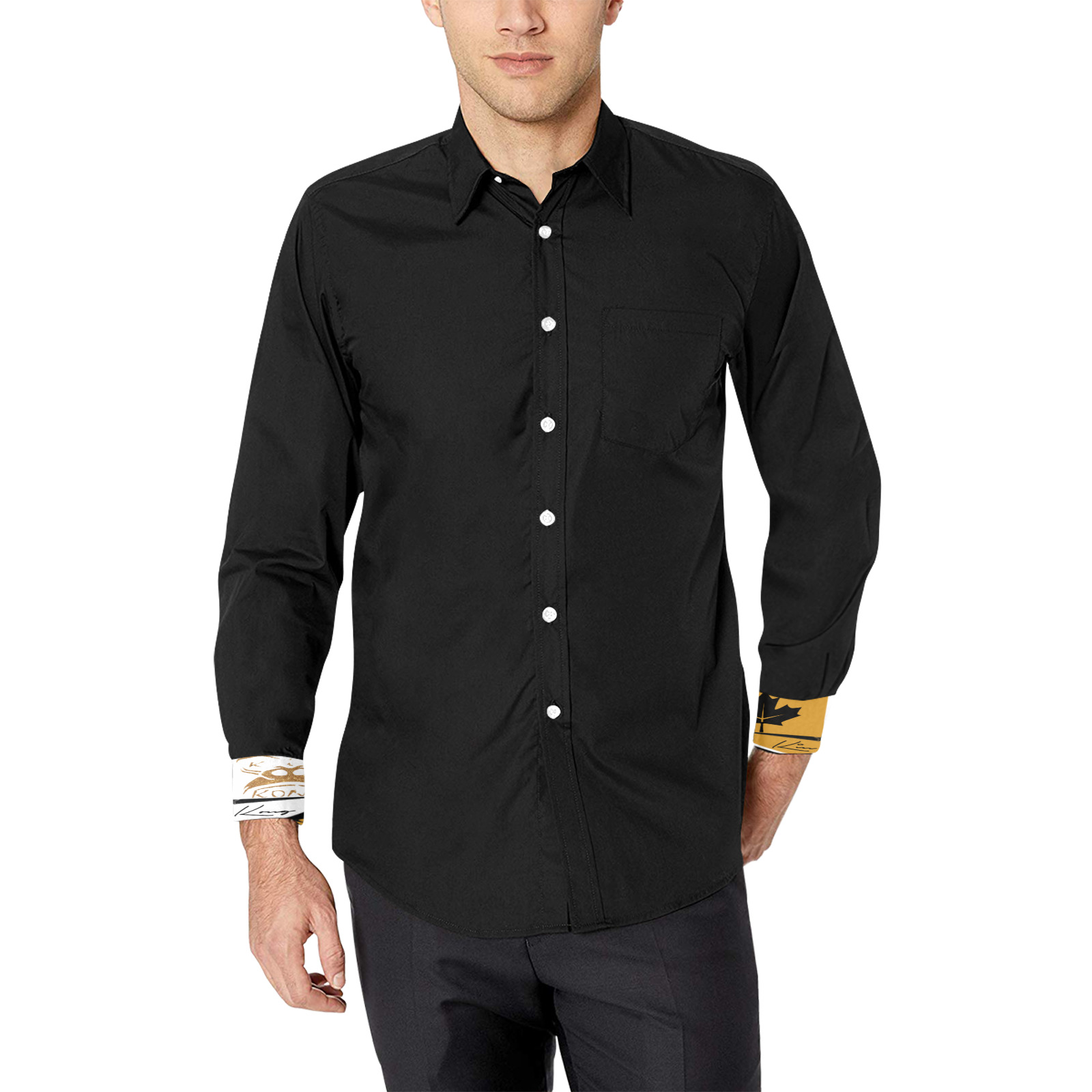 kinkong litch ya noire Men's All Over Print Casual Dress Shirt (Model T61)