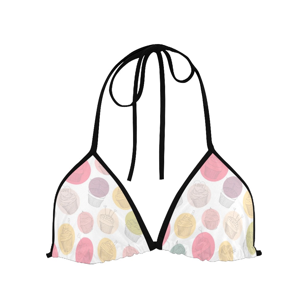 Colorful Cupcakes Custom Bikini Swimsuit Top | ID: D5478466