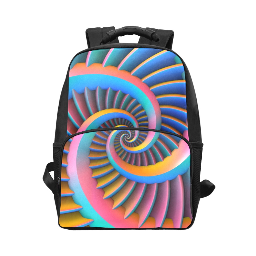 Opposing Spirals Unisex Laptop Backpack (Model 1663)