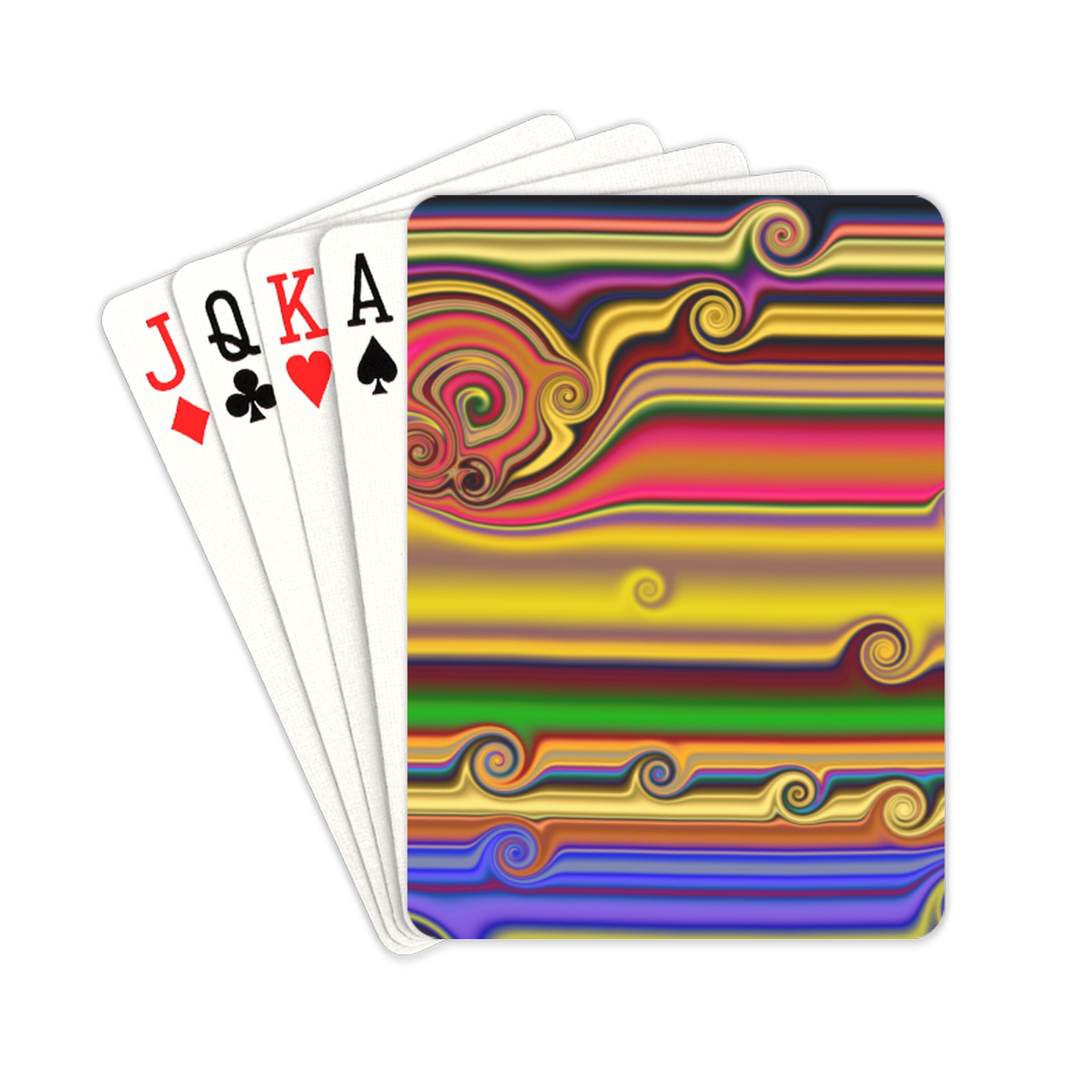 Psychedelic Twirls Playing Cards 2.5"x3.5"