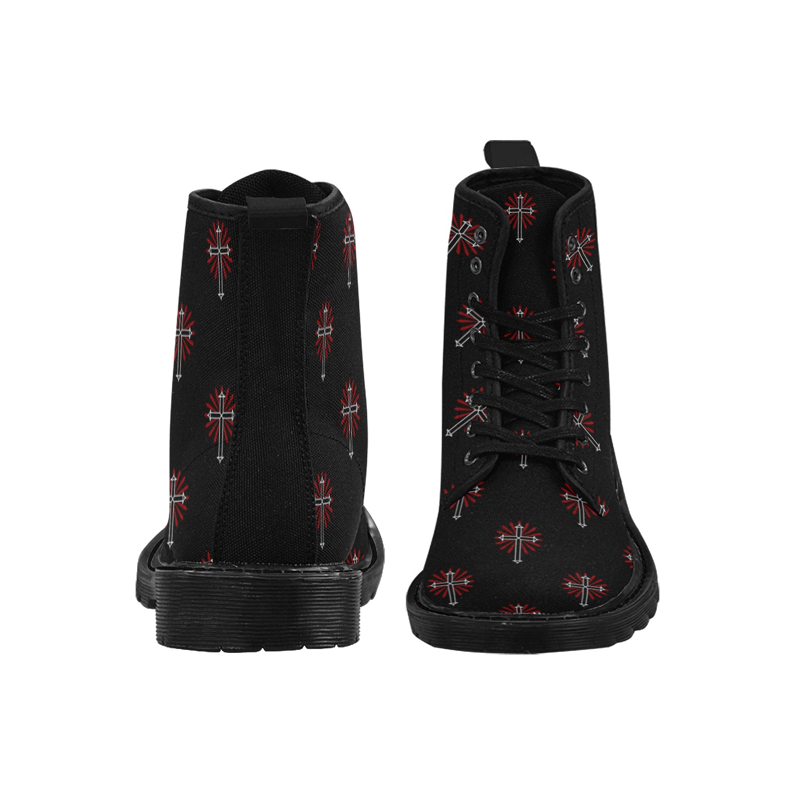 Gothique Martin Boots for Women (Black) (Model 1203H)