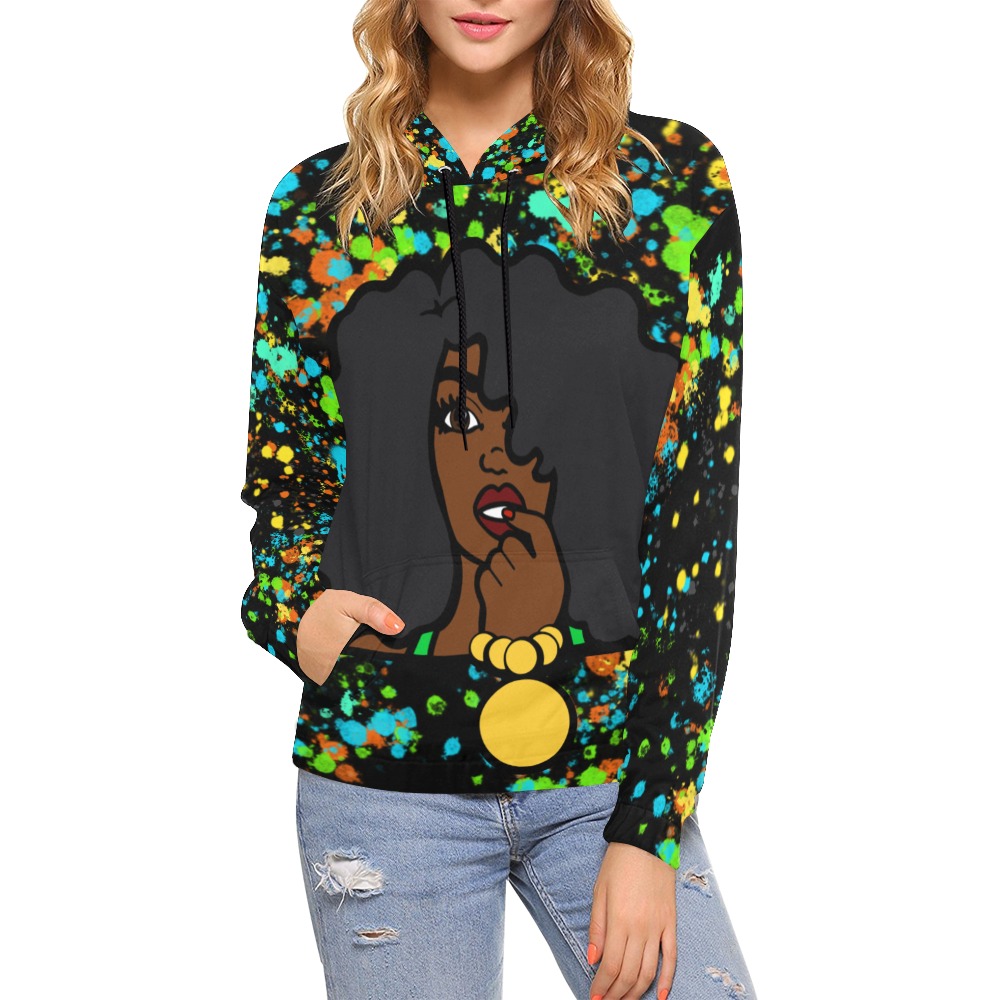 Arm Candi Girl Hoodie All Over Print Hoodie for Women (USA Size) (Model H13)