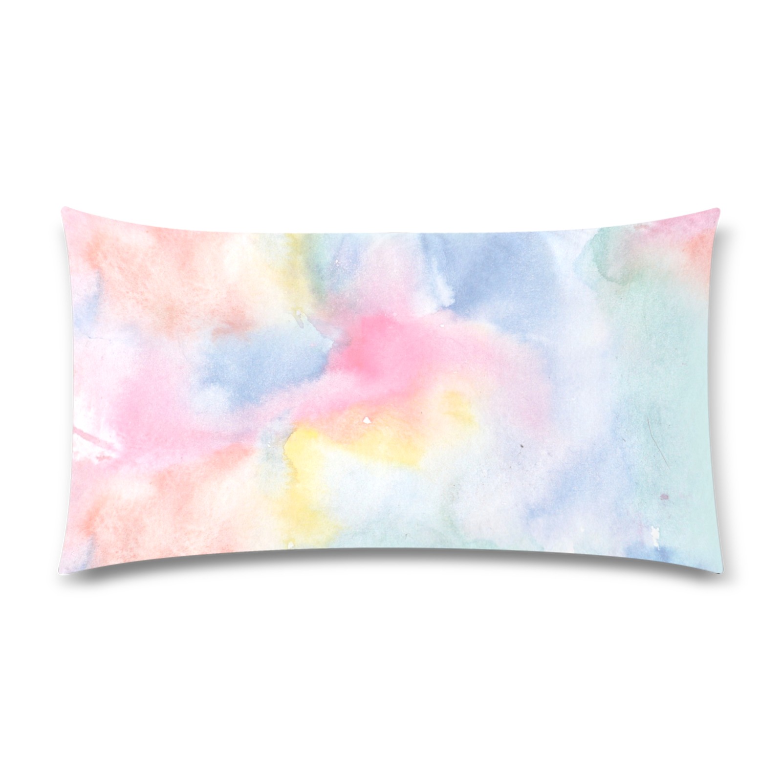 Colorful watercolor Rectangle Pillow Case 20"x36"(Twin Sides)