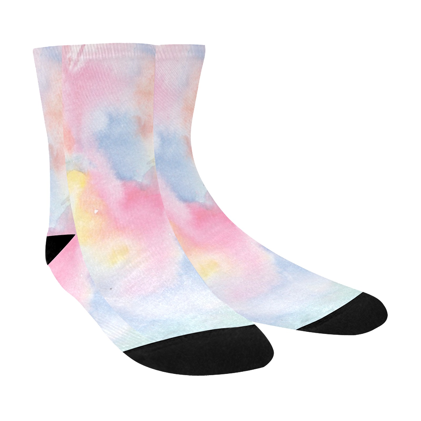 Colorful watercolor Crew Socks