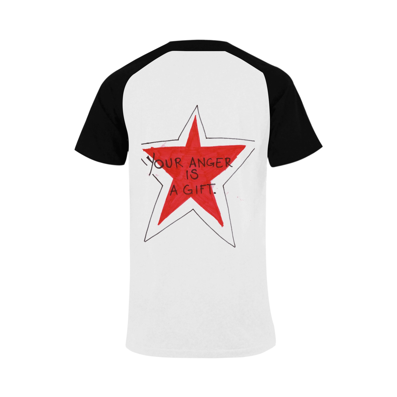anger tshirt Men's Raglan T-shirt (USA Size) (Model T11)