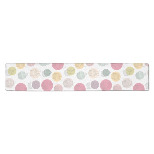 Colorful Cupcakes Table Runner 14x72 inch