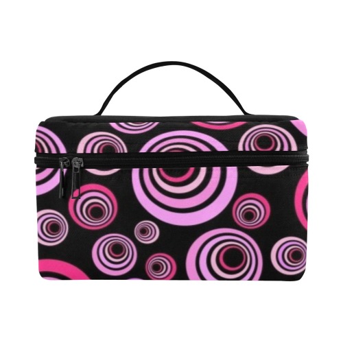 Retro Psychedelic Pretty Pink Pattern Lunch Bag/Large (Model 1658)