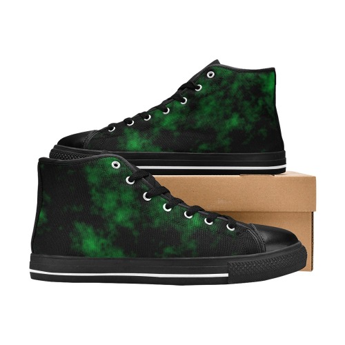 Necrosis - Green Men’s Classic High Top Canvas Shoes (Model 017)