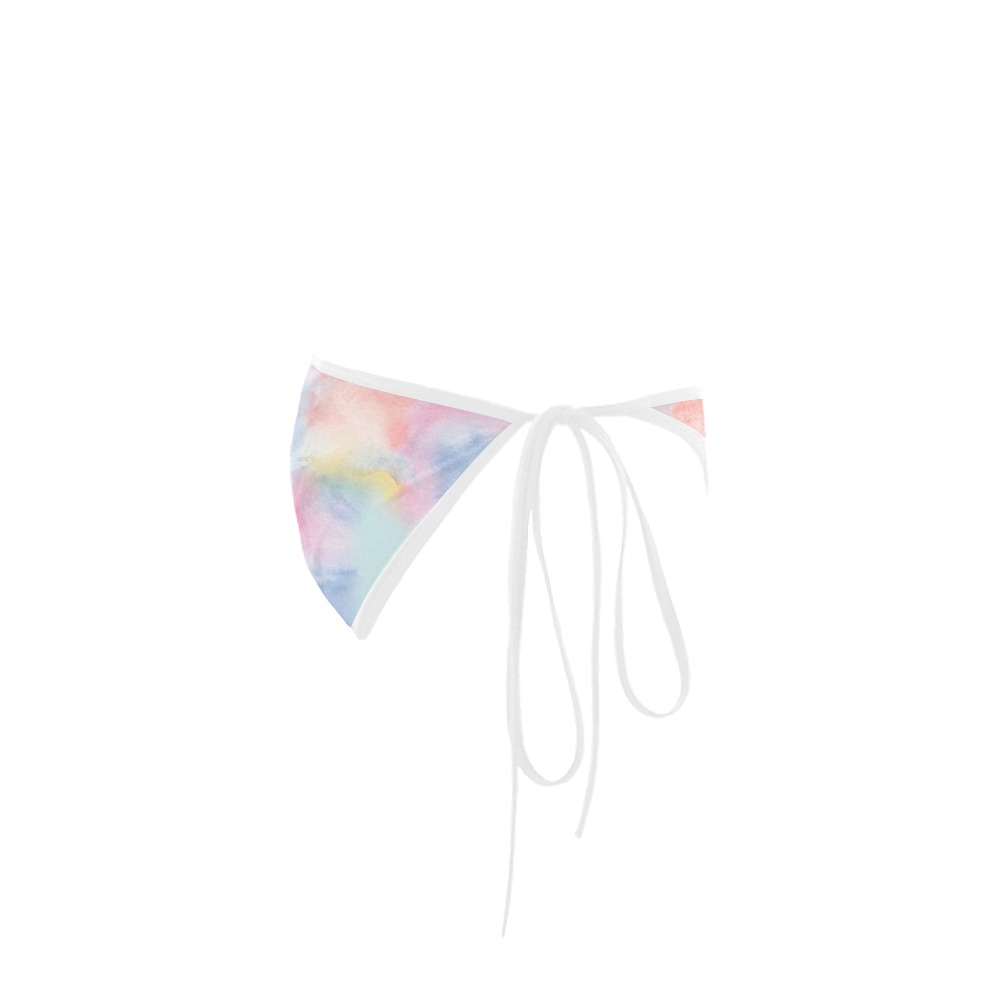 Colorful watercolor Custom Bikini Swimsuit Bottom