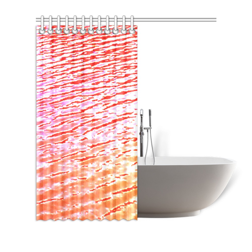 Orange and red water Shower Curtain 72"x72"
