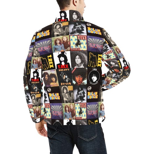 Marc Bolan & T.Rex Album Art Jacket Men's Stand Collar Padded Jacket (Model H41)