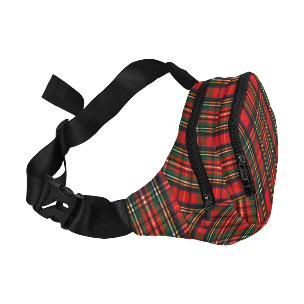Red Plaid Fanny Pack/Small (Model 1677)