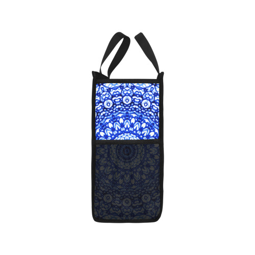 Blue Mandala Mehndi Style G403 Foldable Picnic Tote Bag (Model 1718)