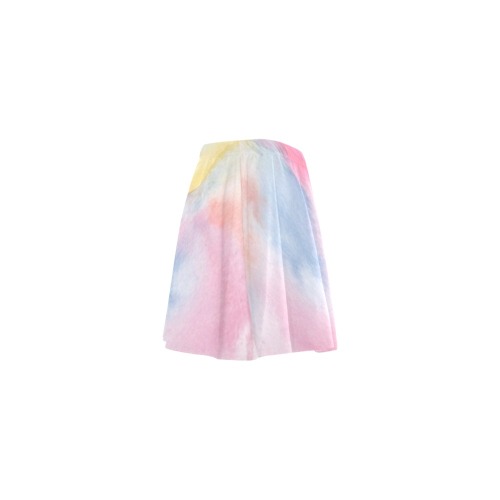 Colorful watercolor Mini Skating Skirt (Model D36)