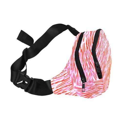 Orange and red water Fanny Pack/Small (Model 1677)