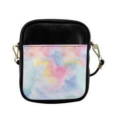 Colorful watercolor Sling Bag (Model 1627)