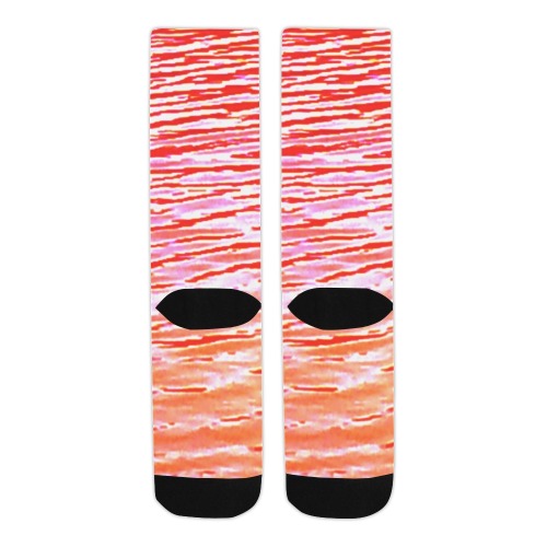 Orange and red water Trouser Socks