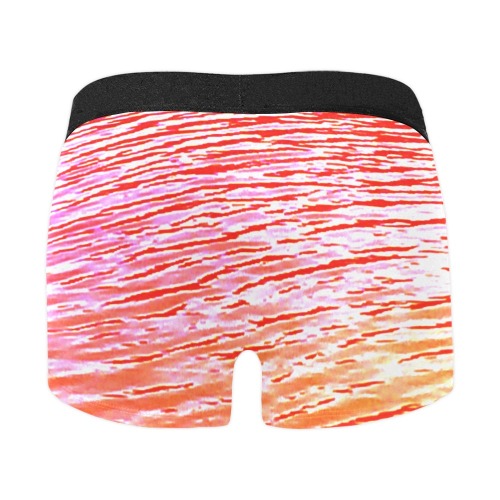 Orange and red water Men's Boxer Briefs with Merged Design (Model  L10)
