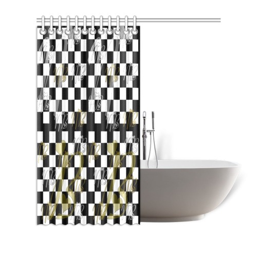 NB Schach by Nico Bielow Shower Curtain 72"x72"