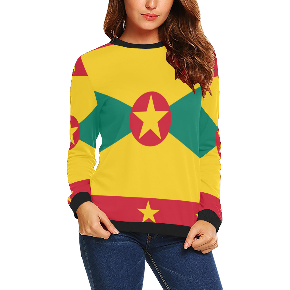 MANUSARTGND All Over Print Crewneck Sweatshirt for Women (Model H18)
