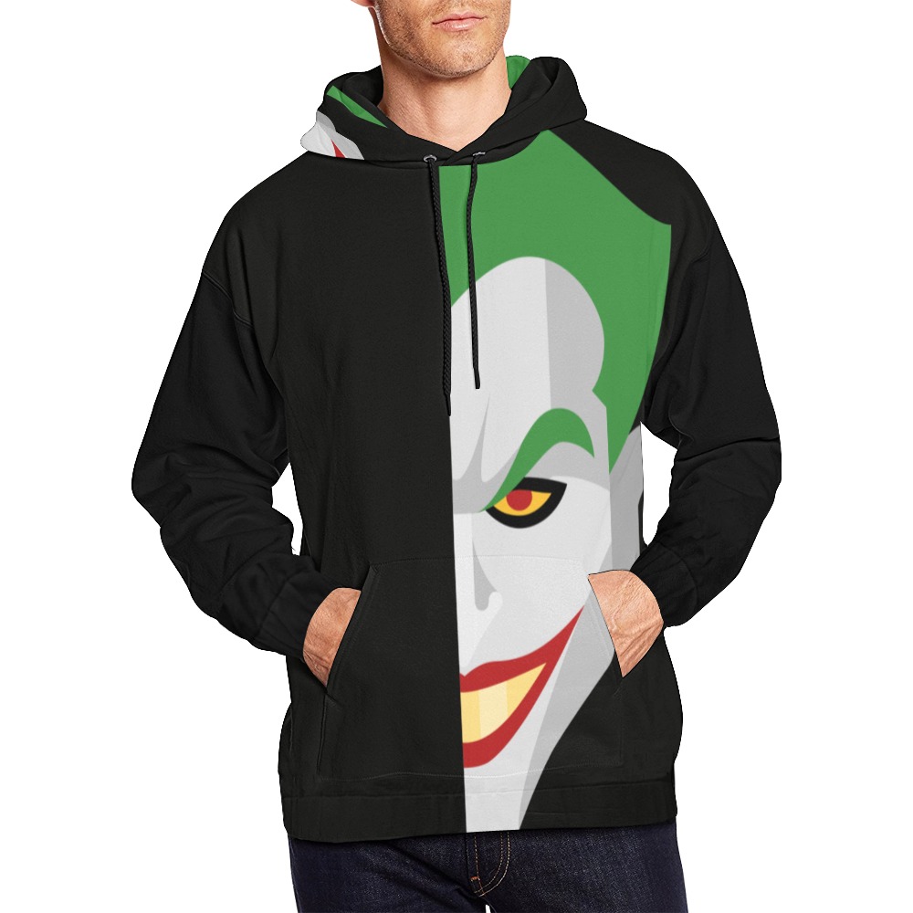 sudadera hombre joker mangas lisas All Over Print Hoodie for Men (USA Size) (Model H13)