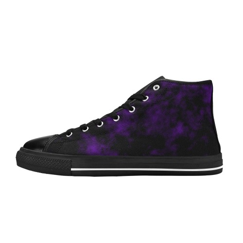 Necrosis - Purple Women's Classic High Top Canvas Shoes (Model 017)