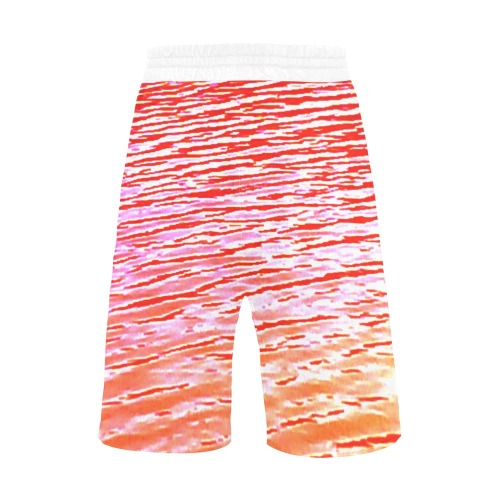 Orange and red water Men's All Over Print Casual Shorts (Model L23)