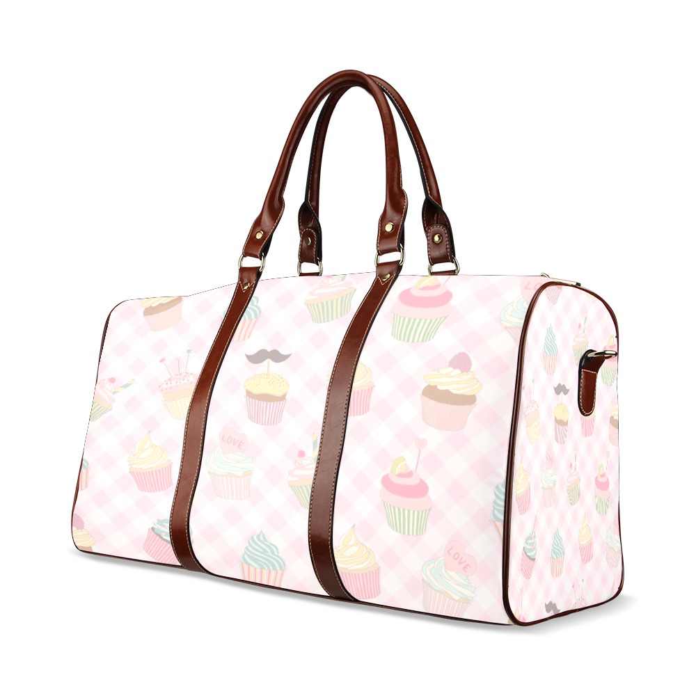 Cupcakes Waterproof Travel Bag/Small (Model 1639)