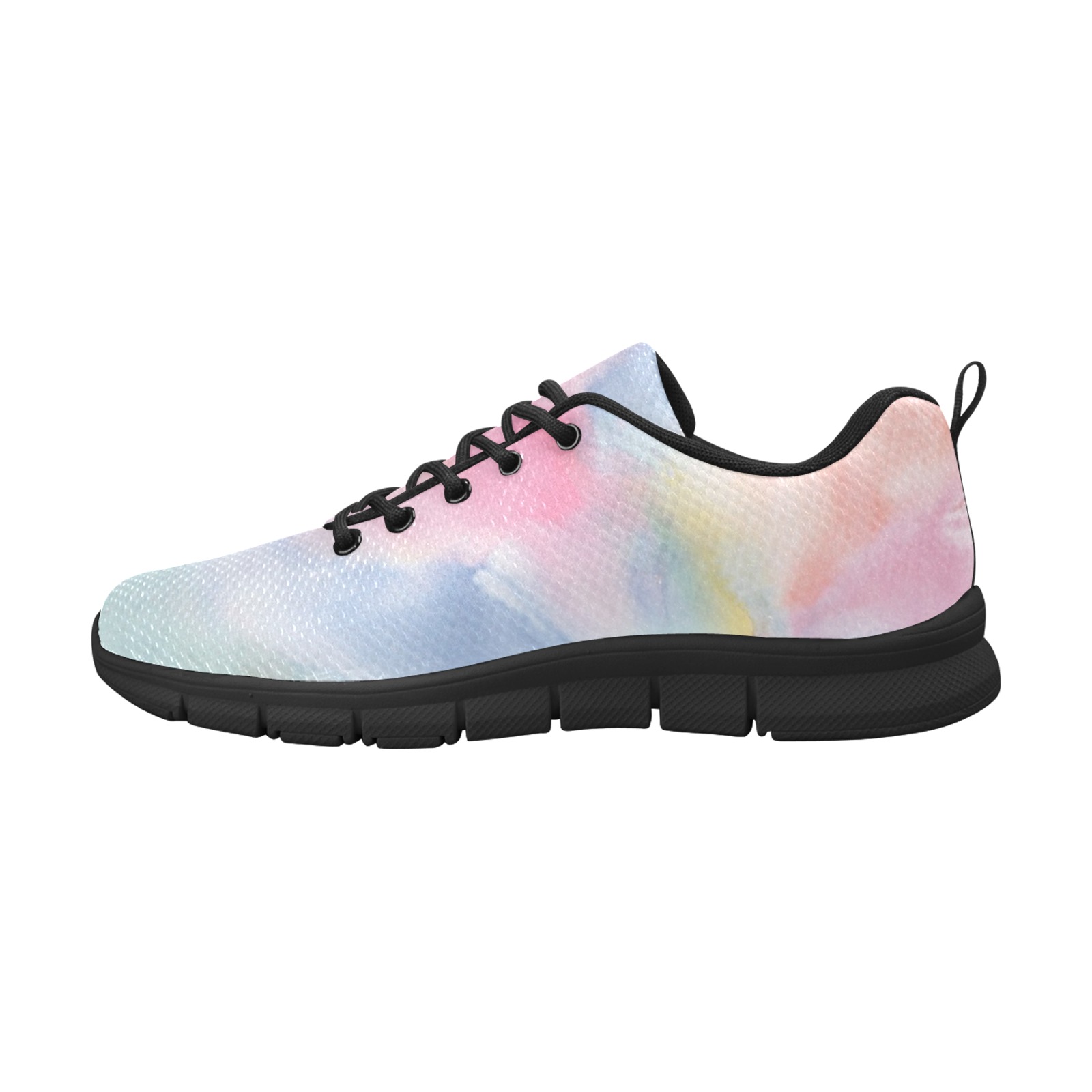 Colorful watercolor Women's Breathable Running Shoes (Model 055)
