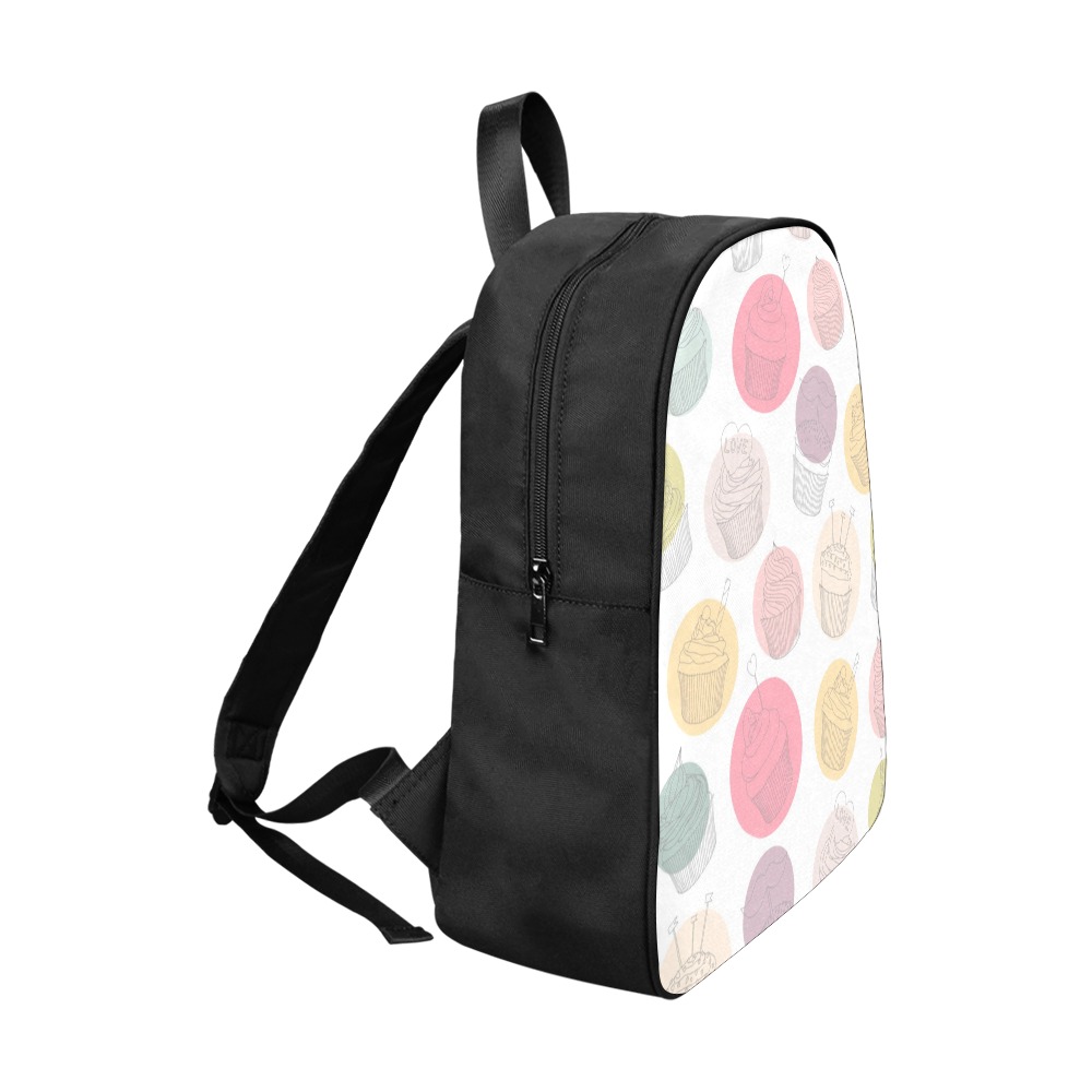 Colorful Cupcakes Fabric School Backpack (Model 1682) (Large)