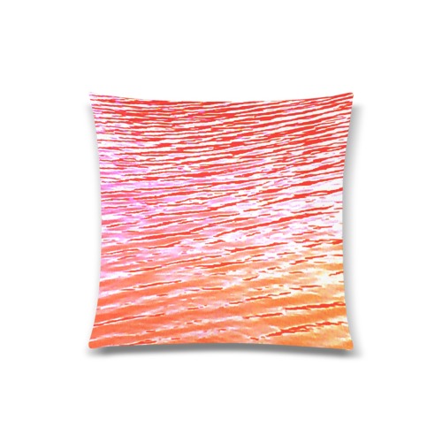 Orange and red water Custom Zippered Pillow Case 20"x20"(Twin Sides)