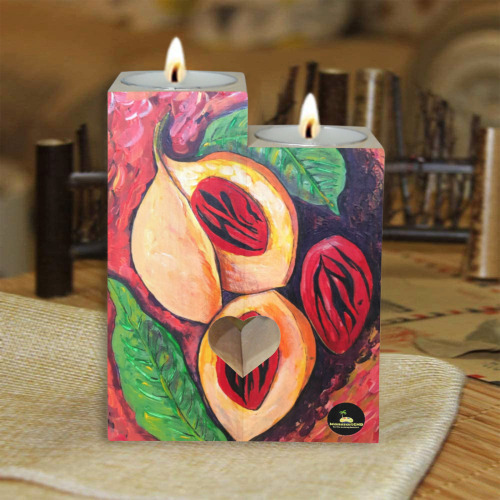 MANUSARTGND Wooden Candle Holder (Without Candle)