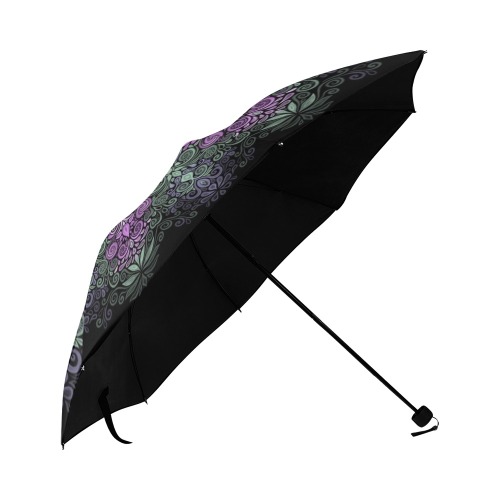 Baroque Garden Watercolor Pink Mandala Anti-UV Foldable Umbrella (U08)