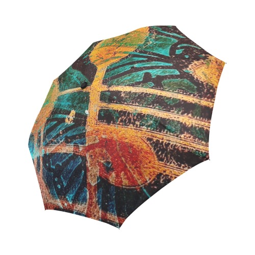 Leaf Pattern Auto-Foldable Umbrella (Model U04)